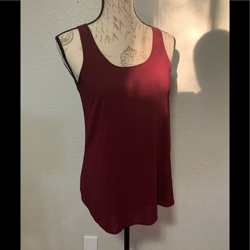 Burgundy tank blouse by PINK Republic. Sz small.
